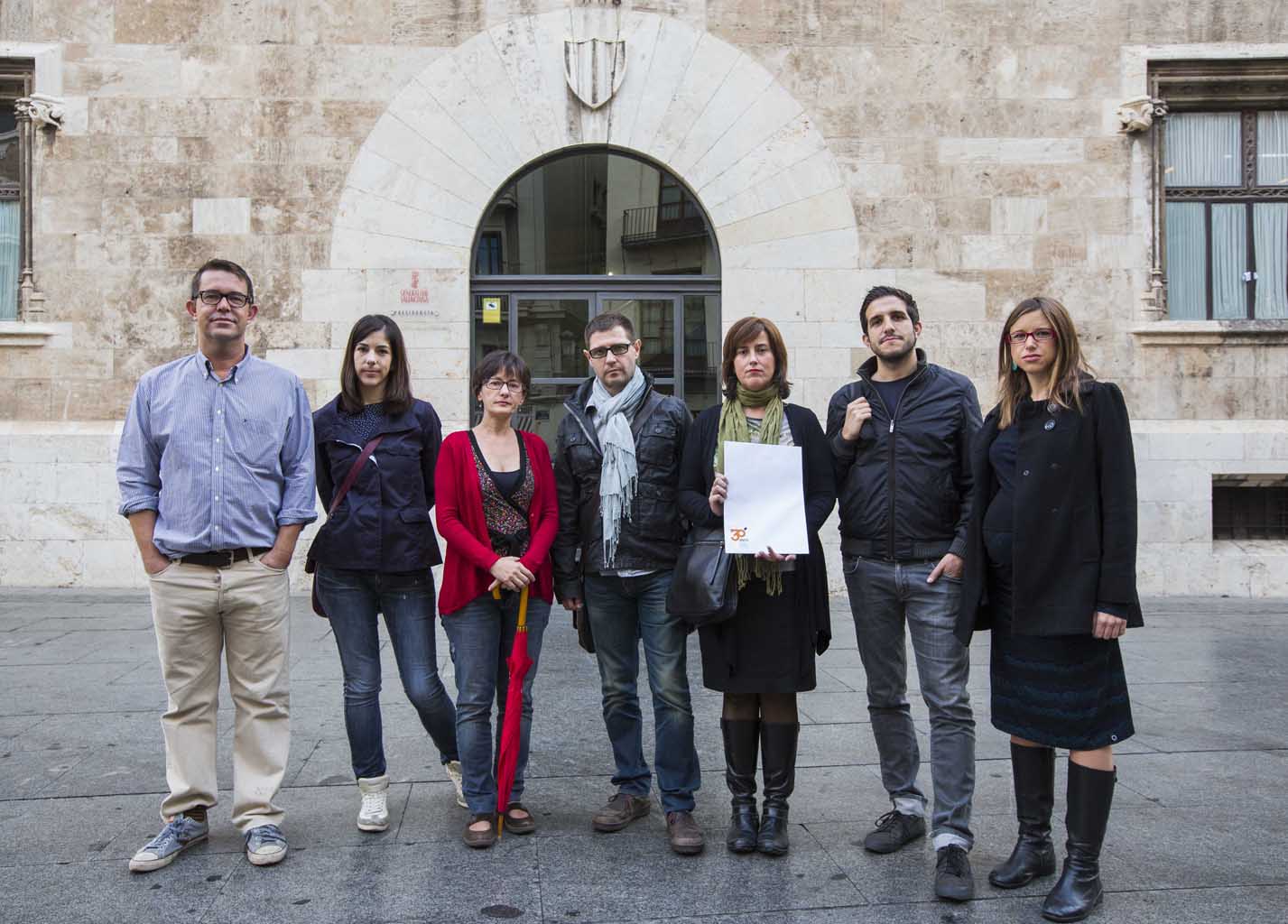 Miembros de la junta directiva: Javier R. Cavanilles, Amparo García Vilaplana, Imma Juan, Juan Magraner, Cristina Chirivella, Sergi Pitarch y Violeta Tena. Foto: Biel Aliño / UPV